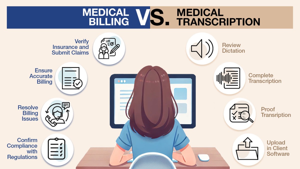 Medical Billing vs. Medical Transcription: A Career Comparison